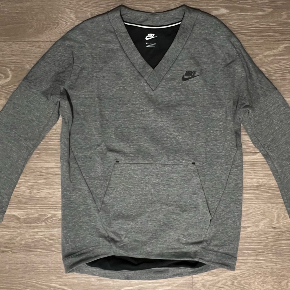 Nike womens s v neck sweatshirt - gray